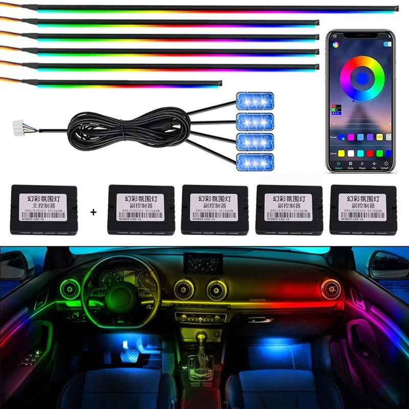 Kit Iluminação Interna Ambiente Led Acrílica Efeito Gradual