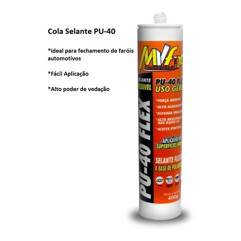 Pegamento Sellado Faros Pu-40 Mv Fix Saddle Plus 400g Negro