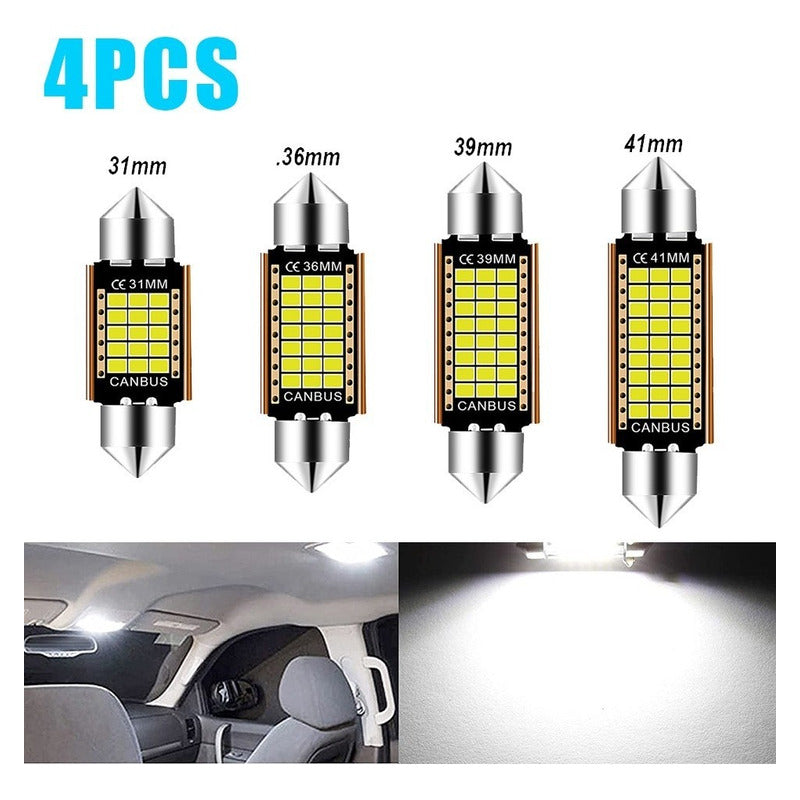 16 Torpedo Led Canbus Alta Luminosidade 6000k 4 Cada Medida