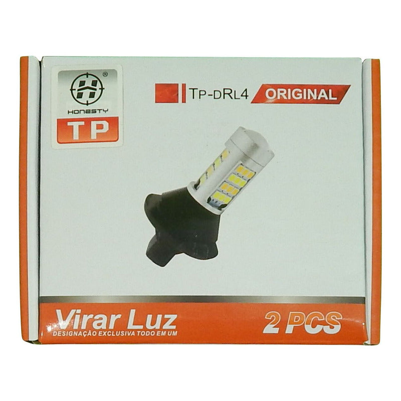 Par Lampada Dual Color P21 W Drl + Seta + Cancellers