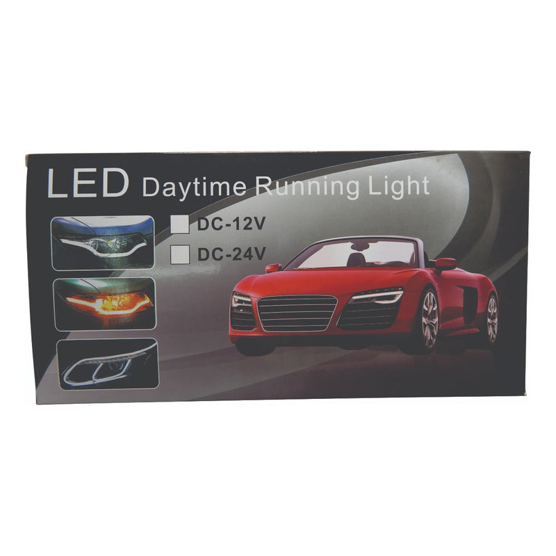 Par Barra Led Doble Cinta Interna Drl Y Flecha Secuencial 60cm