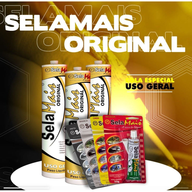 3 Und. Resina Incolor Selamais 280g O Mais Forte Do Mercado