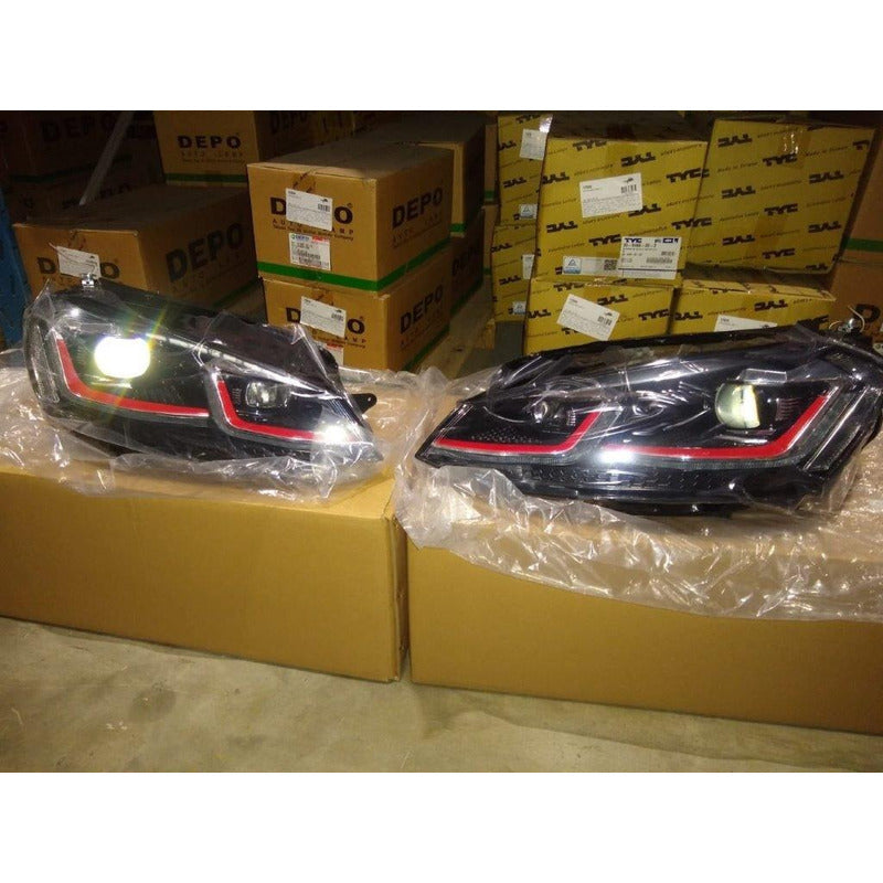 Par Farol Golf Tsi Mk7 Full Led Modelo Gti Mk 7,5 Mostruário