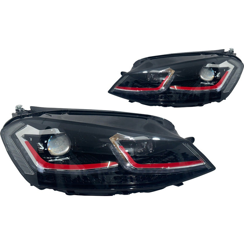 Par Farol Golf Tsi Mk7 Full Led Modelo Gti Mk 7,5 Mostruário