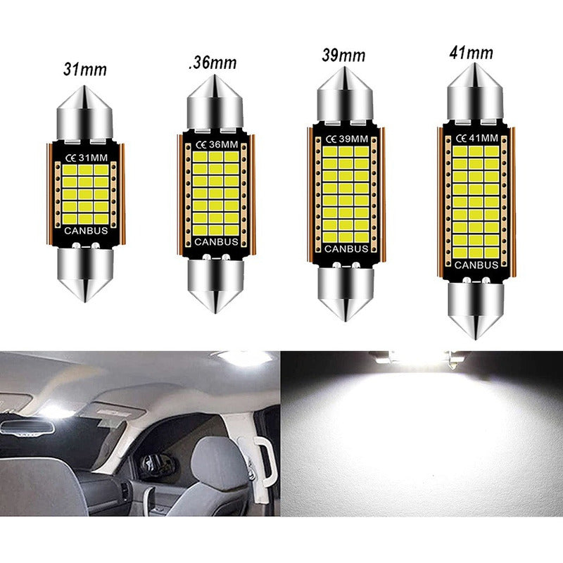 16 Torpedo Led Canbus Alta Luminosidade 6000k 4 Cada Medida