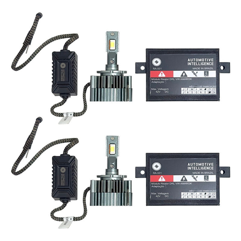 Kit Adaptação Farol Amarok Led Drl Led D8s 24000 Lumens
