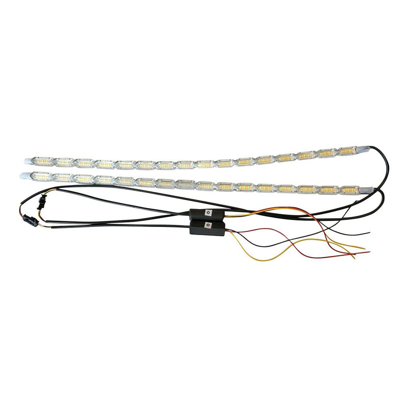 Par Barra De Led Acrílico Drl Seta Sequencial 50cm