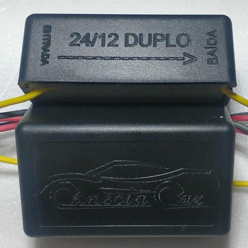 Par Conversor Duplo Para Barra Led Drl + Seta 24v Para 12v