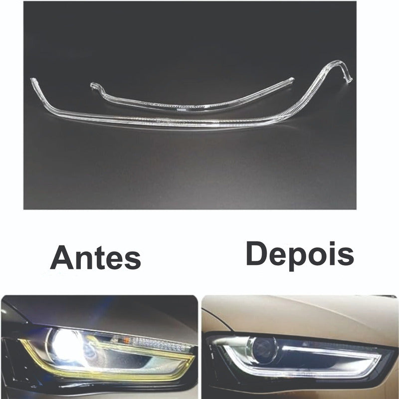 Kit Drl Audi A4l 2013 A 2015 Barras Acrílicas Par Ld E Le