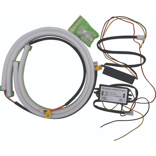Par Barra Led Premium Tubular Drl 12 A 24v Seta Sequencial