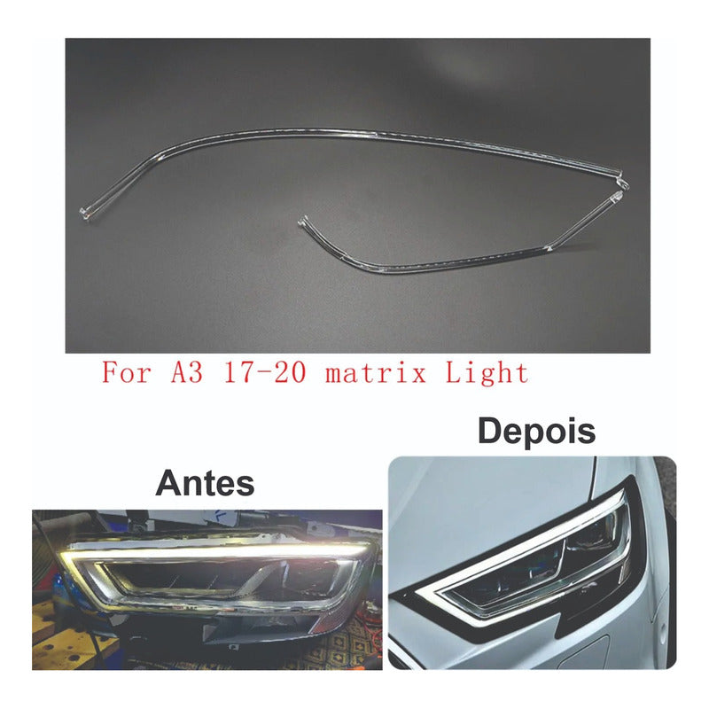 Kit Drl Audi A3 2017 A 2020 Barras Acrílicas Par Ld E Le