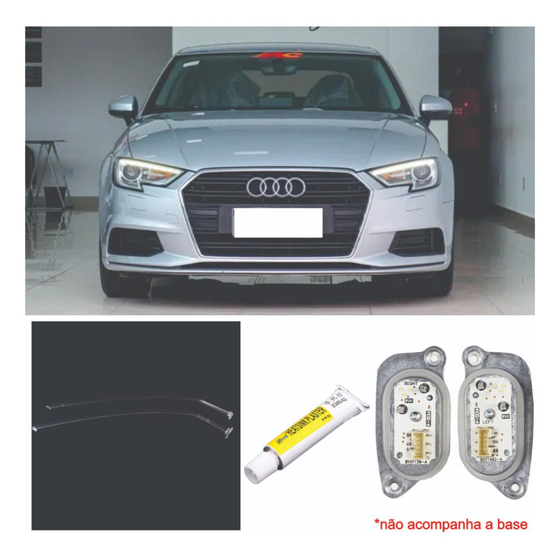 Kit Drl Audi A3 2017 A 2020  Acrílicos E Placas Par Ld E Le