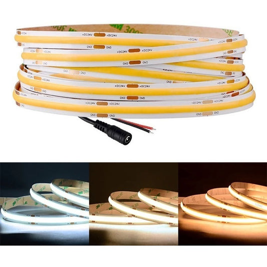 Cob Led Strip 8mm 480 Led/m 6500k 5 Meters
