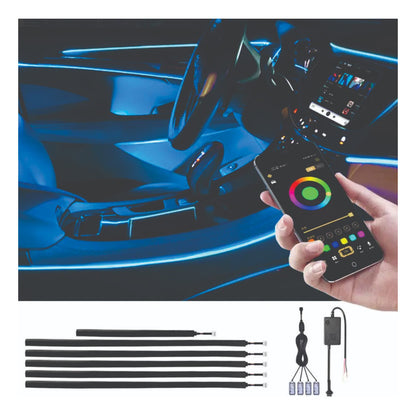 Kit Iluminação Interna Luz Ambiente Led Acrílica Rgb Por App
