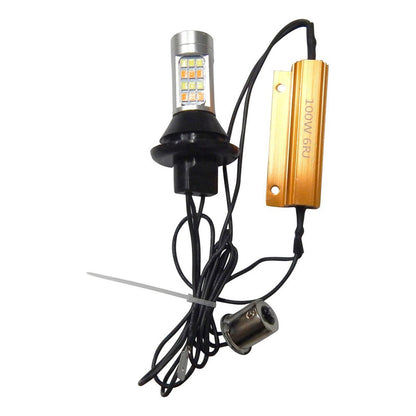 Par Lampada Dual Color P21 W Drl + Seta + Cancellers