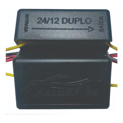 Par Conversor Duplo Para Barra Led Drl + Seta 24v Para 12v