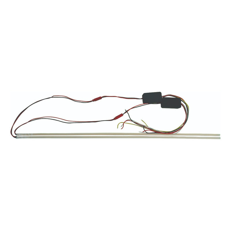 Pair of 4mm Cob Led Bar Drl and Internal Turn Signal Headlight