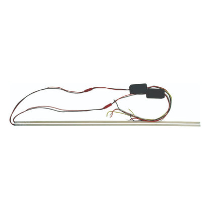 Pair of 4mm Cob Led Bar Drl and Internal Turn Signal Headlight