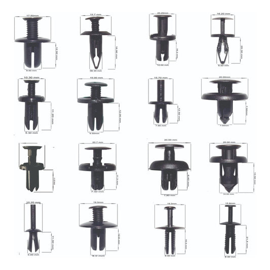 Automotive Plastic Clips and Locks Kit 240 Pieces