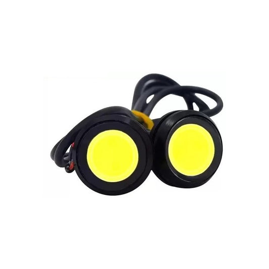 Par Led Grade Ambar 23mm Olho De Aguia Camionete F250 Ranger