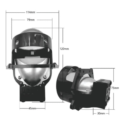 Pair of 3.0-Inch Bi-LED Projectors 12 and 24 Volts 6000k