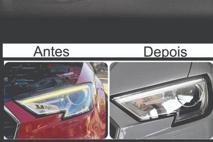 Kit Drl Audi A3 2017 A 2020 Barras Acrílicas Par Ld E Le